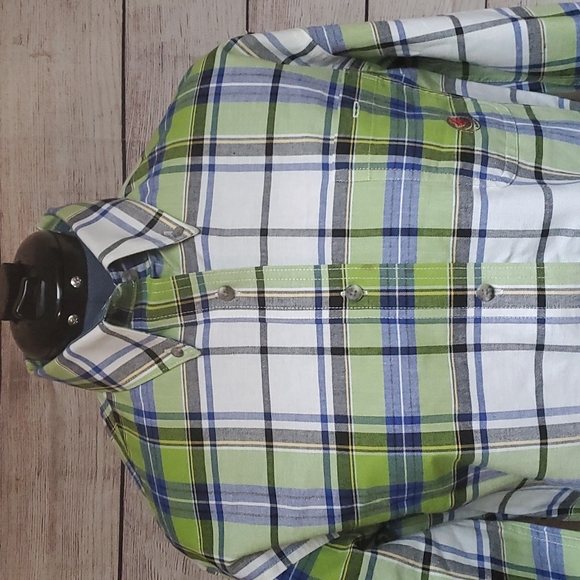 Vintage Y2K Wrangler Shirt Womens Small Boys XL 20X Plaid Long Sleeve Rodeo - Picture 2 of 10